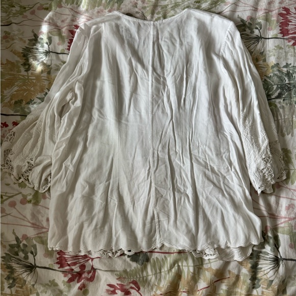 Soft Surroundings White Lace Blouse - Picture 6 of 6